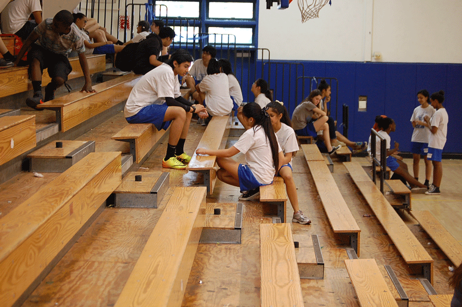 Students in their PE class