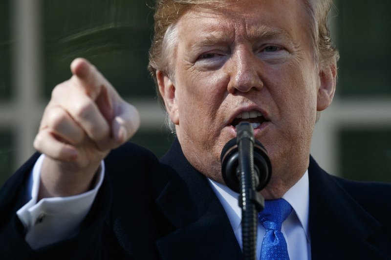 President Donald Trump speaks at a White House event to declare a national emergency along the U.S.-Mexico border. (AP Photo/Evan Vucci)