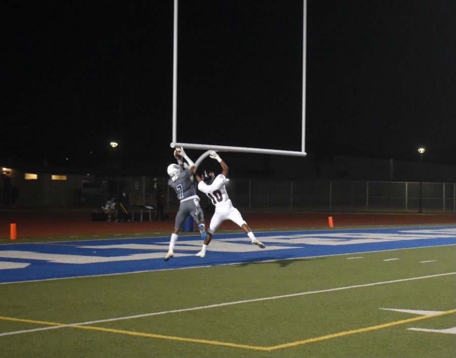 Emari Part catches the ball in the end zone.
[Photo by Megan Goss]