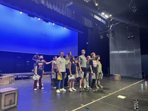 The cast of The Laramie Project in rehearsals.